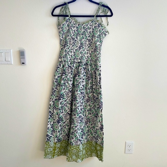 Alix of Bohemia Blue green floral Luna Jardin dress S - Picture 7 of 14